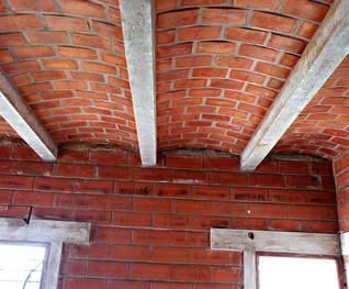 EH Alternative roofing: (A) jack arches and ceramic shell in the